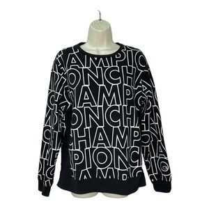 Champion Life Logo Black Reverse Weave Big Block Letters Spell Out Top